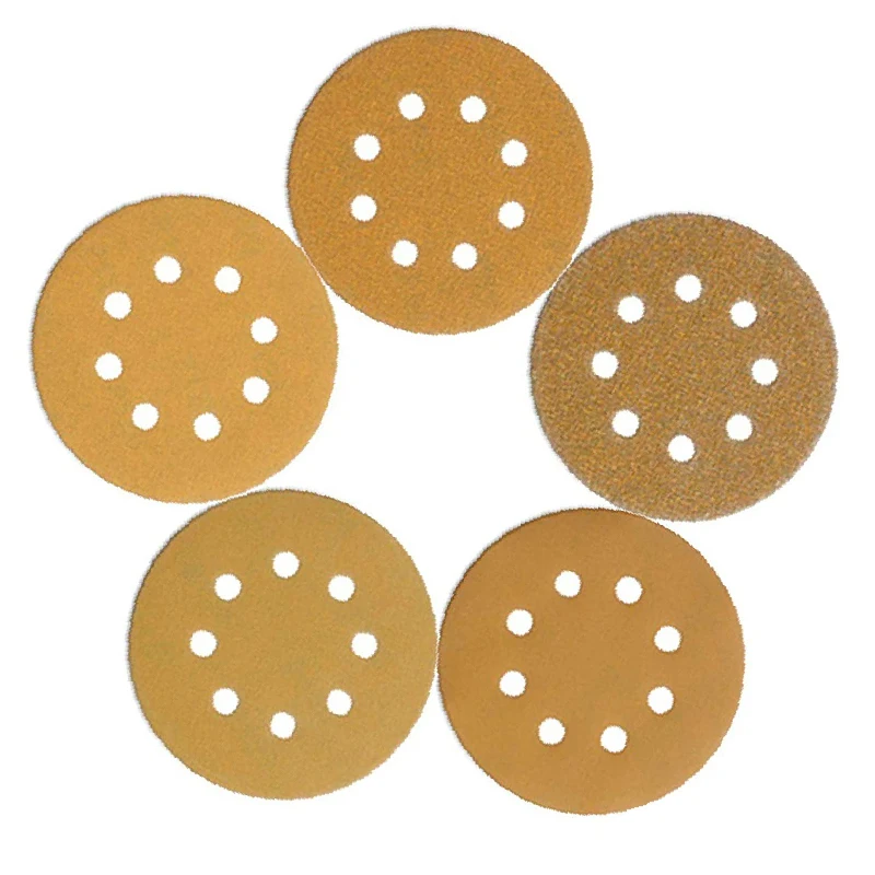 5 Inch Sanding Discs Abrasive Hook And Loop 5 Inch 125mm 150mm Aluminum Oxide Round Sand Paper Sanding Disc