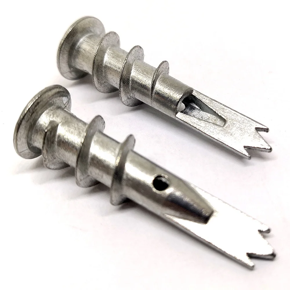 Самосверляющая Штукатурная заглушка для сухой стены ребристый Универсальный нейлоновый якорь для гипсокартона