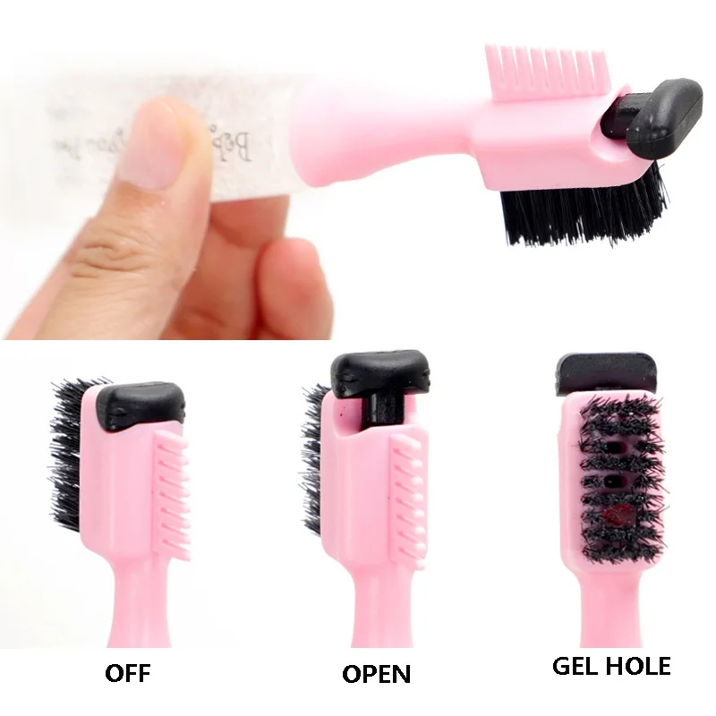 Private Label 30ml Lace  Wig Gel Baby Hair Styling Gel and Edge Control Brush Set