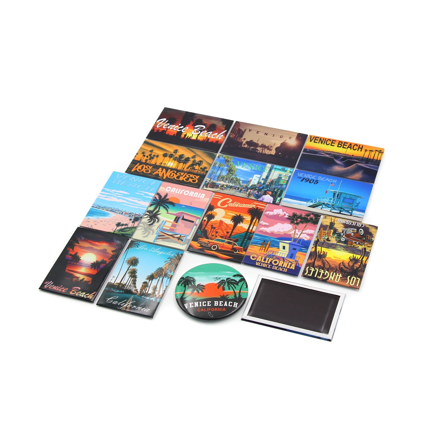 Cheap Custom Tin Plate Fridge Magnet, Round Tinplate Refrigerator Magnet Sticker