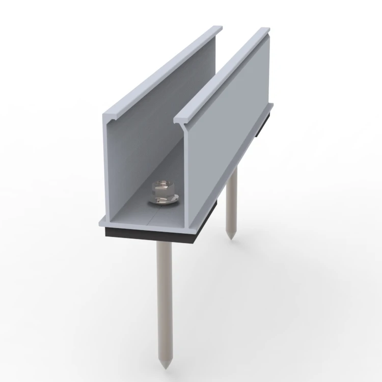 Solar Short Mini Rail Pv Panel Mounting Rail Mini Aluminum Rail For Tin Roof