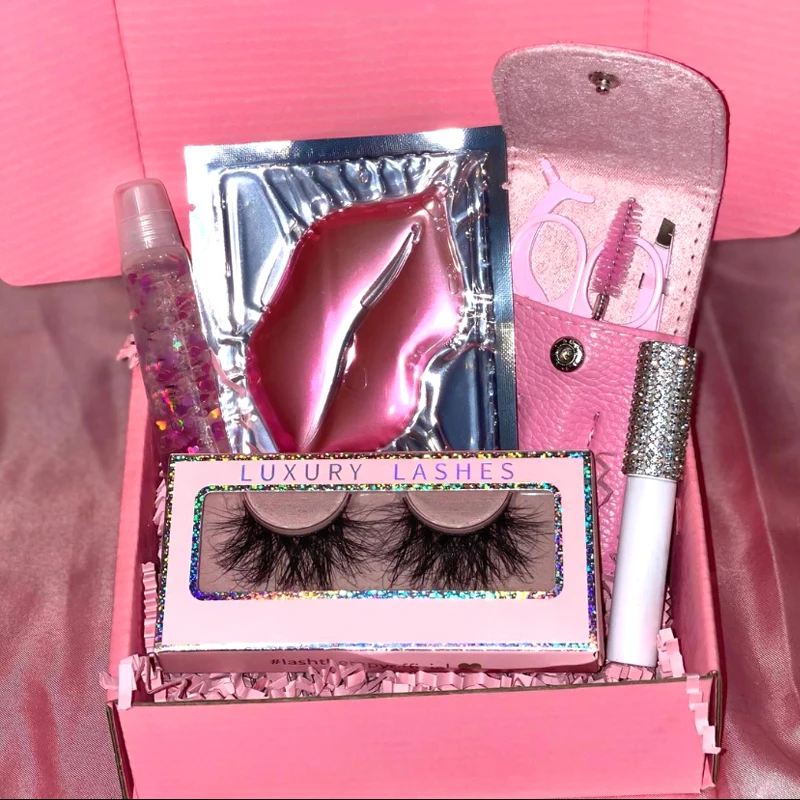 New design square shopping bag shape gift lashes box private label lashes case custom eyelash boxes packaging with your own logo