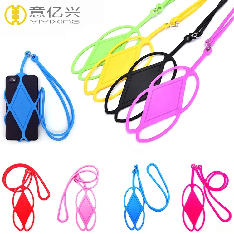 Custom Color Silicone Phone Strap Phone Holder Neck Lanyard