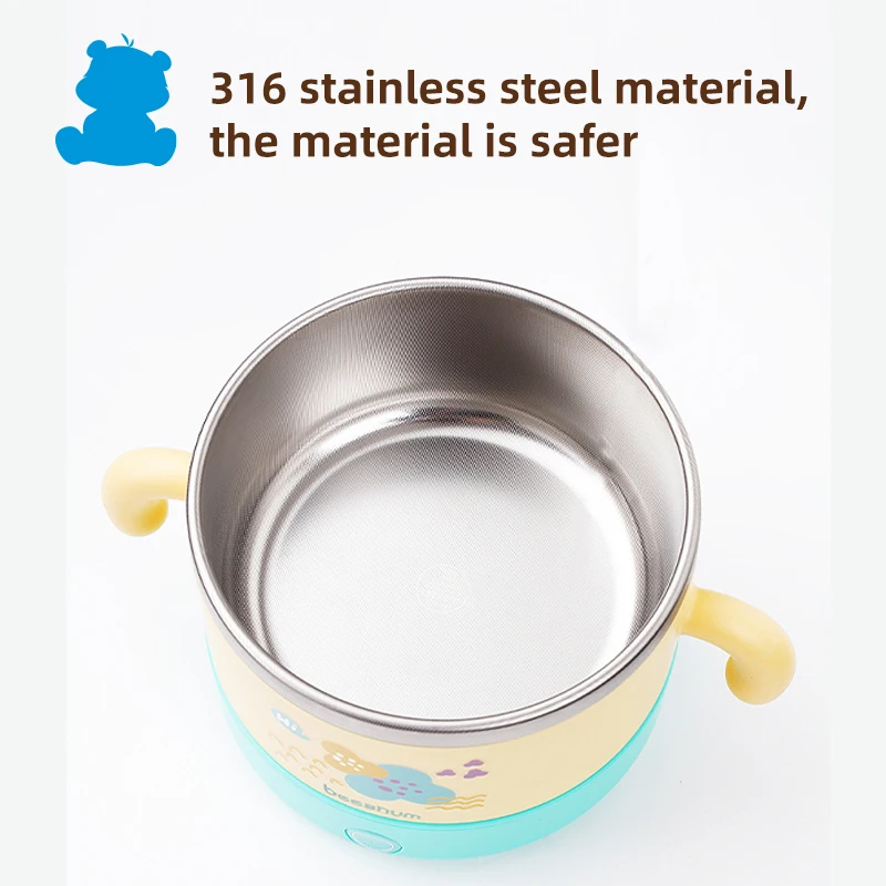 OEM Touch Screen Constant Temperature Rechargeable Electric Insulation Smart Baby Suction Bowl Warmer