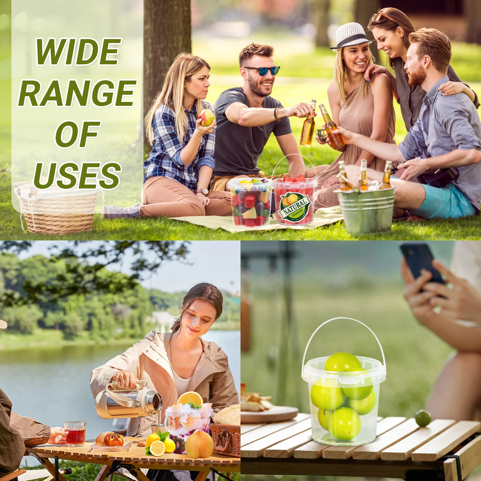 Hot Sale Drink Lemonade Plastic Cups with Lid Handle Wholesale PP Injection Juice Cold Milk Boba Bubble Tea Cup
