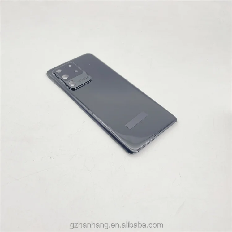 Mobile phone case Back Glass Door Housing with camera lens holder for samsung s20 ultra plus Battery Cover with adhesive