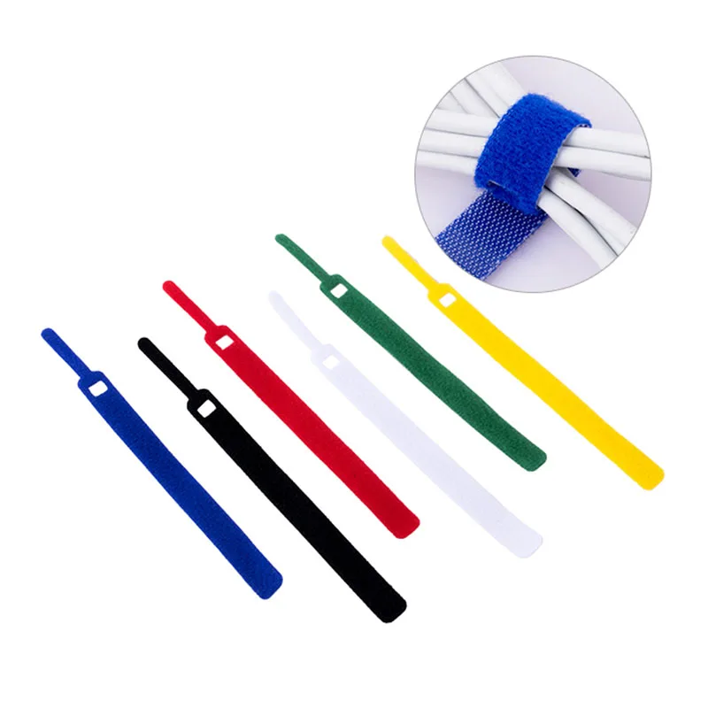 Factory wholesale nylon hook and loop cable ties reusable
