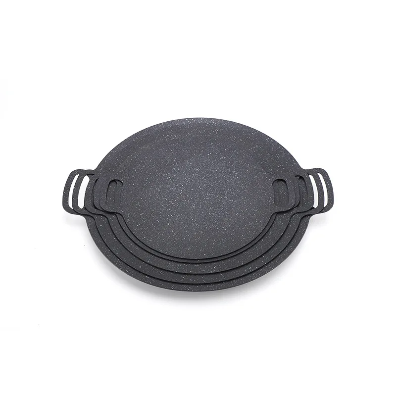 Indoor Outdoor Non-stick Wok,6 Layer Coating Round Griddle,Aluminium Bbq Grill Pan