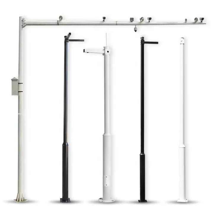 3m 4m 5m 6m hot dip galvanized steel traffic signal cctv  camera pole monitoring pole post  price