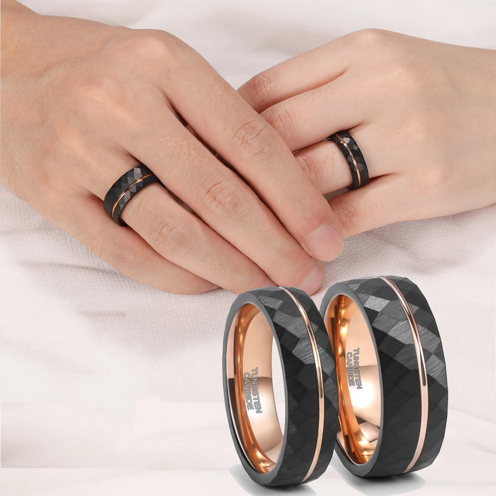 DAIHE 2023 New High End Non Tarnish Waterproof Tungsten Carbide Ring Mens Couple Tungsten Ring