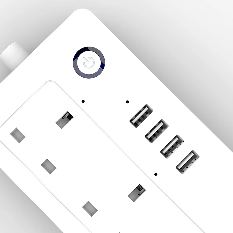 Умный дом Tuya Wi-Fi 13 а сетевой фильтр стандарта Великобритании с USB быстрая зарядка работает Amazon Alexa Google