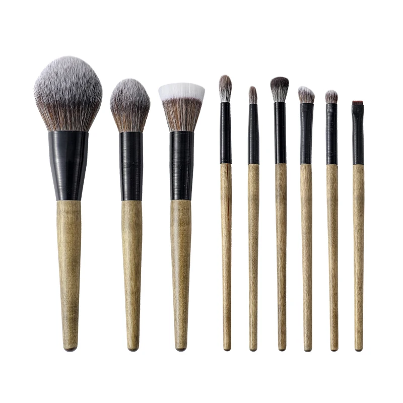 Makeup Brush Full Set 9 Pcs Eye Shadow Mask Lip Private Label Makeup Brush Set Wholesale Beauty Tools