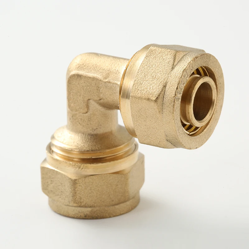 brass gas fittings  ELBOW copper  fitting 16x16mm yellow brass elbow accessories PEX PIPE FITTING