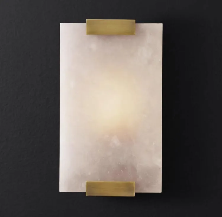 Hotel brass color Marble wall lamp Decorate wall sconce bedroom led wall light
