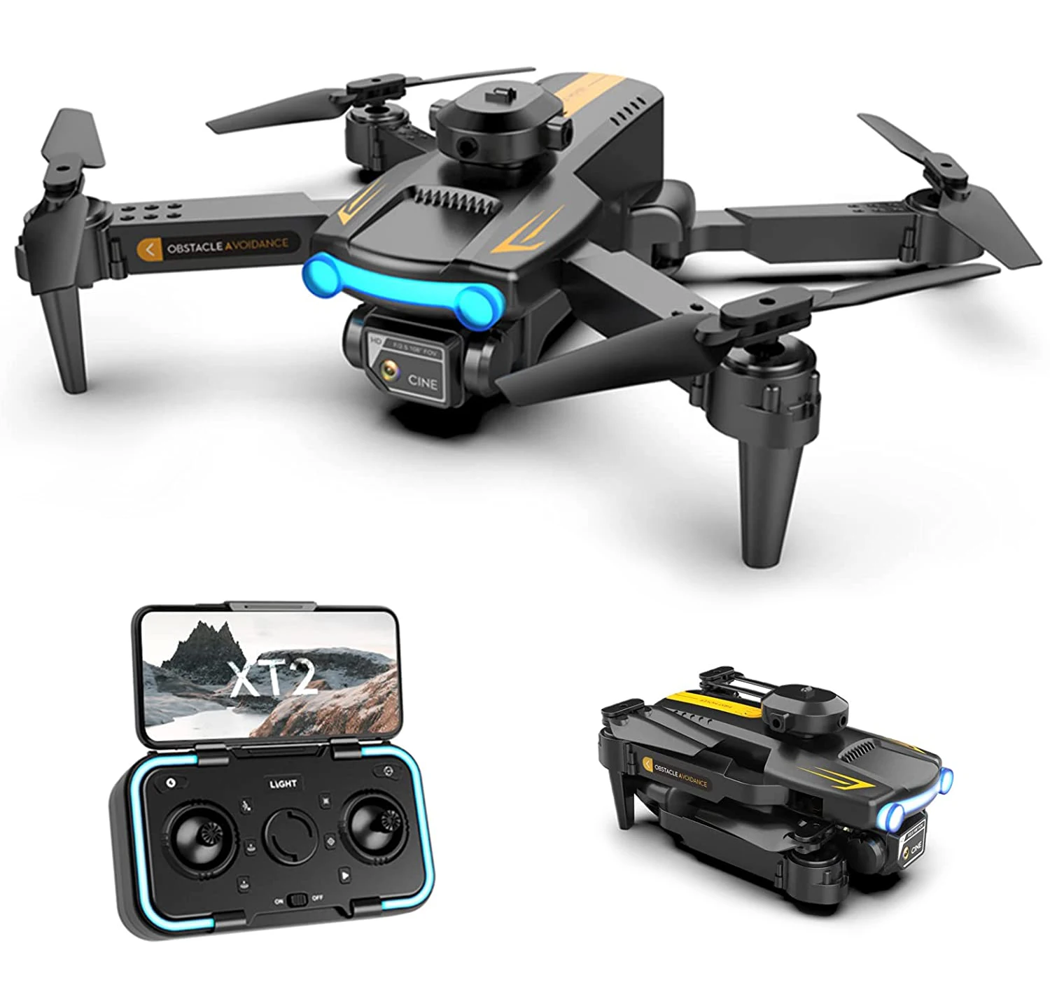 4K GPS with Camera 3 Axis Gimbal 5G WIFI FPV RC Quadcopter Foldable Obstacle Avoidance Drone for Kids Toys