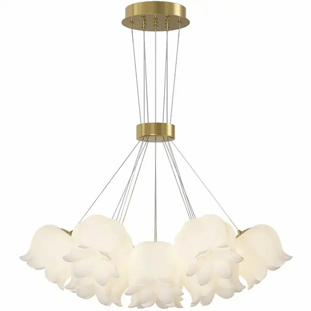 Bellflower Living Room Chandelier Modern Minimalist French Cream Style Bedroom Lamp Dining Room Lamps And Lanterns Lighting