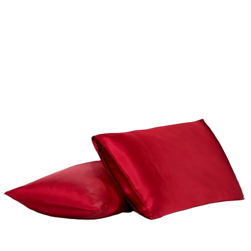 JILI NATURAL HYPOALLERGENIC, 19 MOMMIE, 600 THREAD COUNT, 100% MULBERRY SILK, RED PILLOWCASE