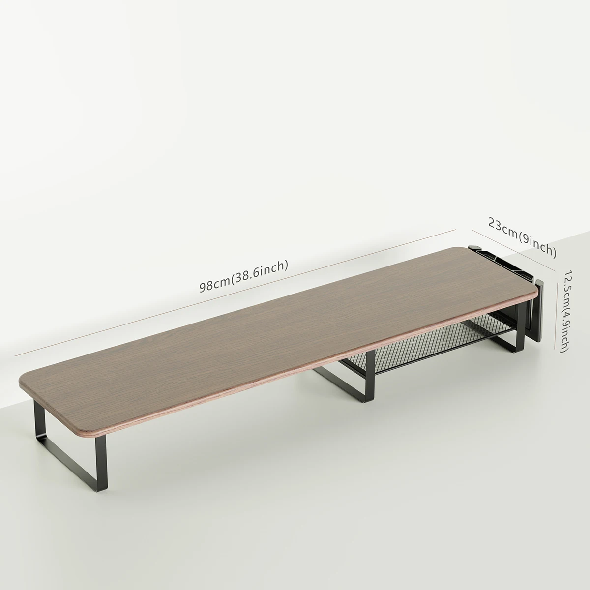 Hot Selling Wood Extended Dual Screen Desktop gaming computer monitor stand riser With vertical laptop stand