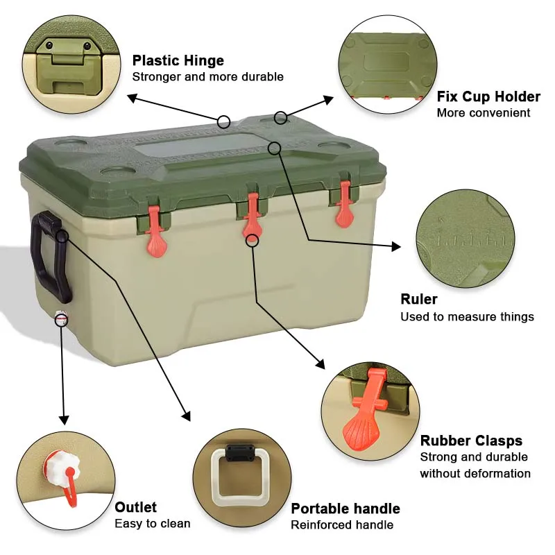 New Arrival 16L to 145L OEM Insulated set of fresh coolers cooler outdoor delivery aussie box marine thermal cooler