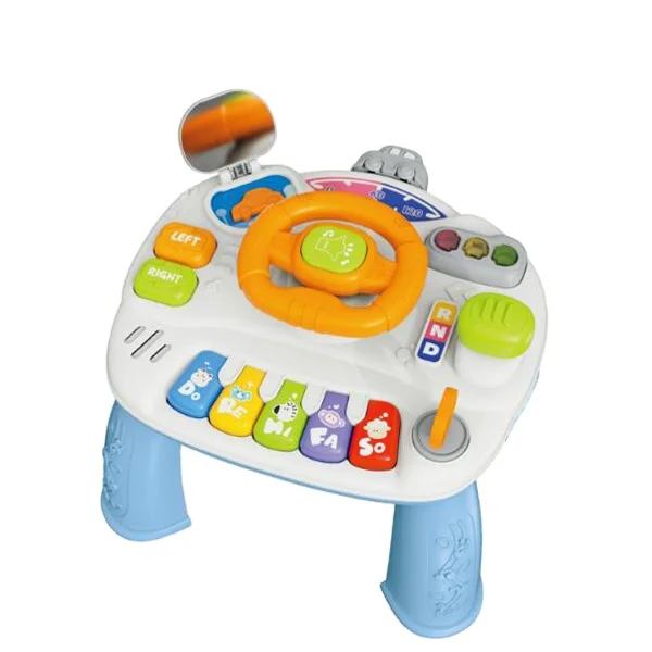 Early Educational Toys For Baby Kids Musical Piano Game Infant Intelligent Toys Steering Wheel With Mirror