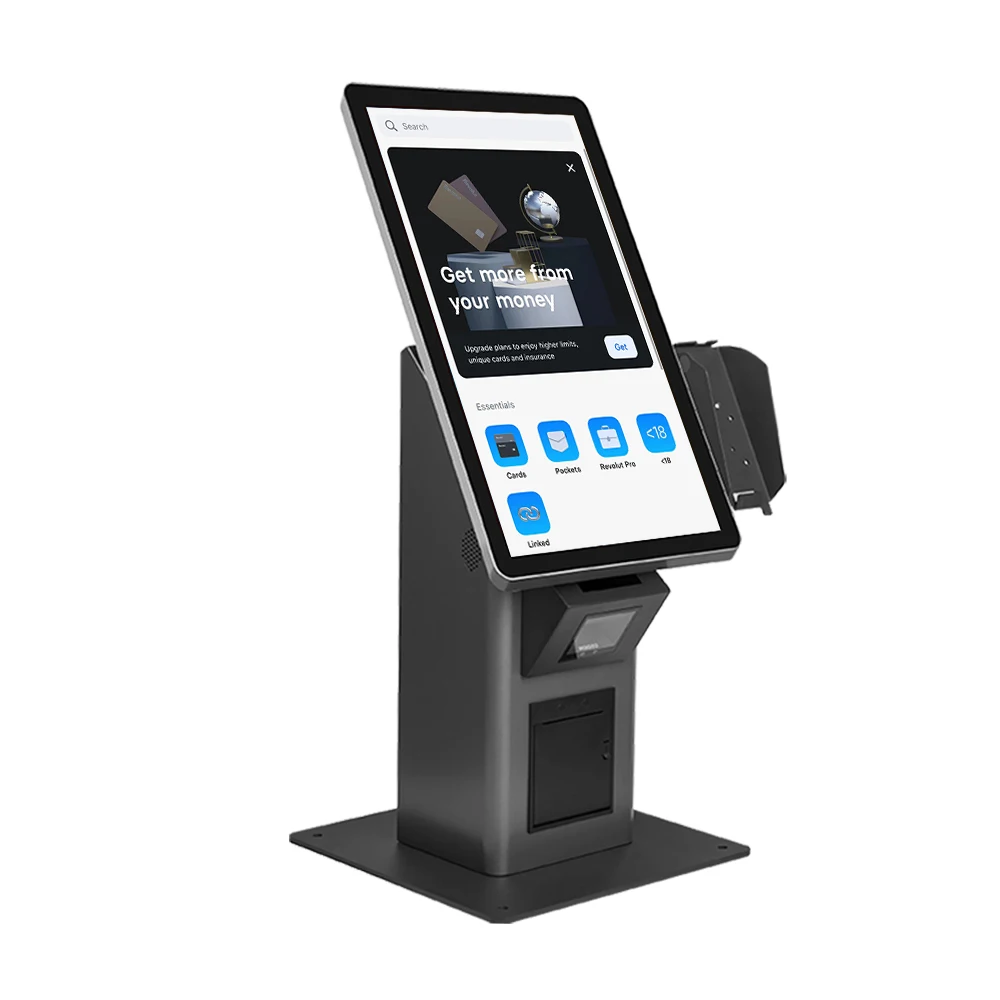 21.5 inch Retail touch screen desktop android windows restaurant tablet ordering self service payment kiosk