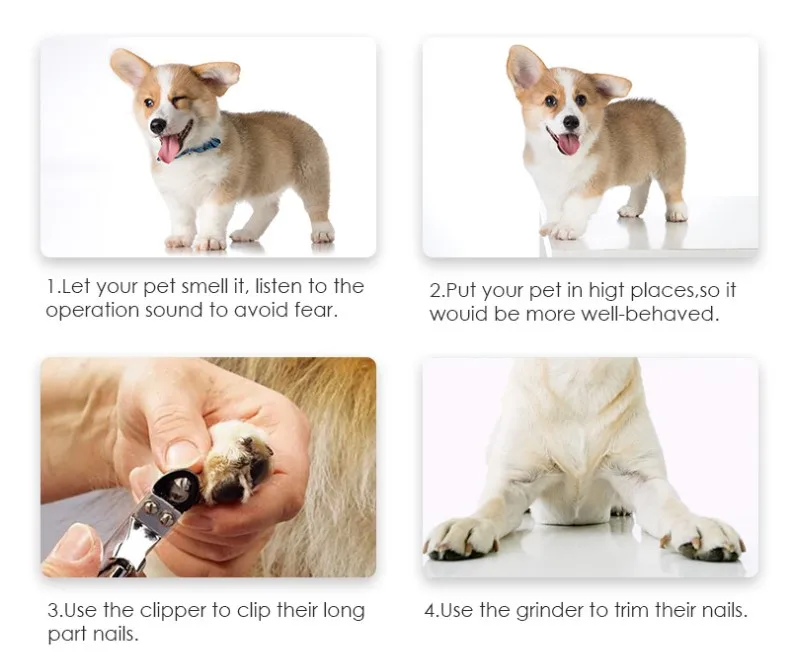 Hot Selling USB Charge Rechargeable Pet Cat Dog Nail Grinder Grooming Tool Easy Carry USB Nail Clipper Electric Pet Nail Grinder