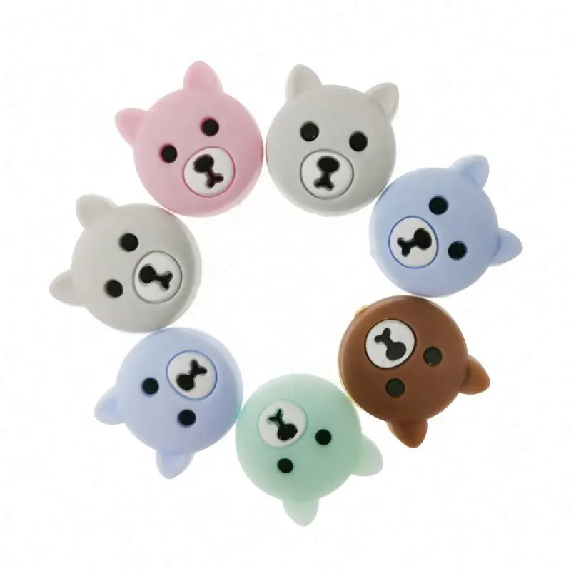 Promotions Lovely Baby Comfort Chain Necklace Diy Beading Teether Ball Toy Bear Silicone Bead