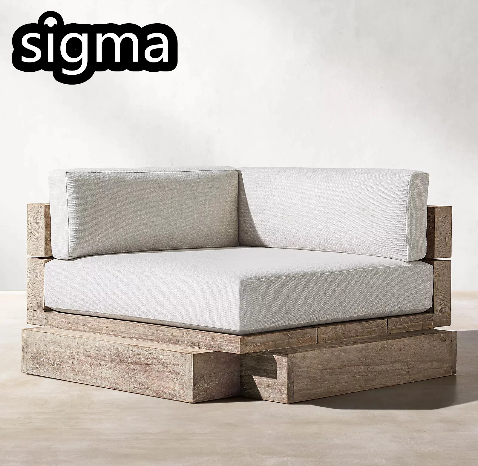 Teak outdoor garden  Leisure Lounger Waterproof Cruise Gazebo Resort Teak Wood Sofa