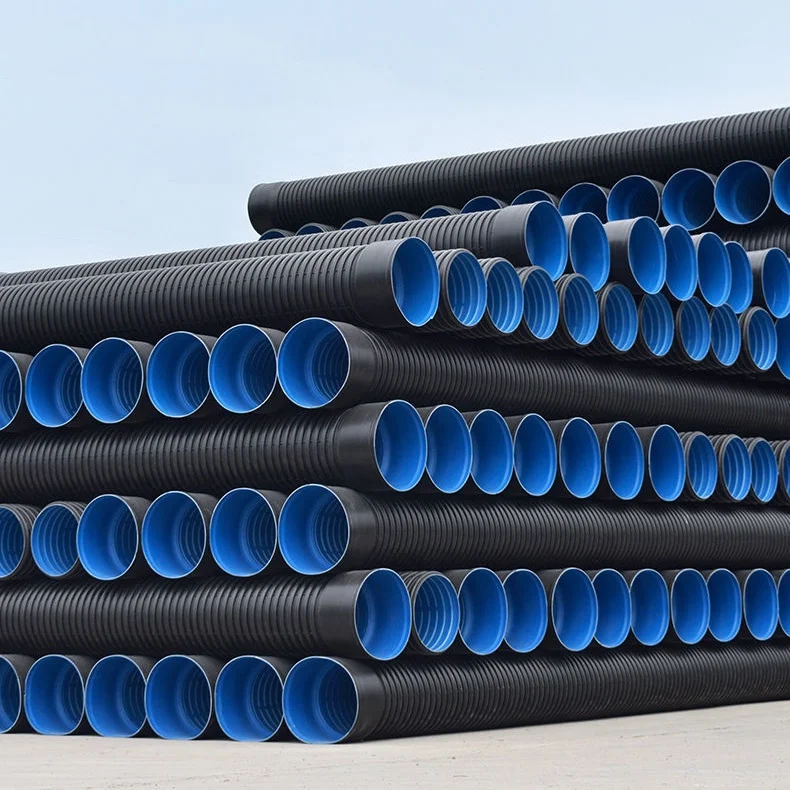 New Material plastic HDPE Corrugated Pipe 200mm 2500mm for Water Supply