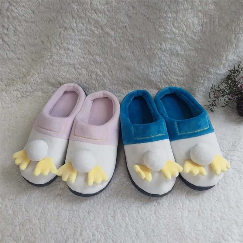 Autumn/Winter Women 2022 New cute cartoon duck floor furniture warm and non-slip thick bottom plush slippers