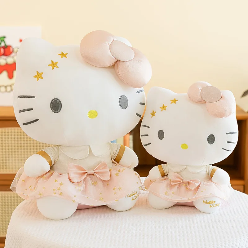 Allogogo Cute Hello  KT Plush Toy Big Kawaii Kitty Cat Plushies Soft Stuffed Rag Doll Cartoon Kitty Pillow for Girls Gift