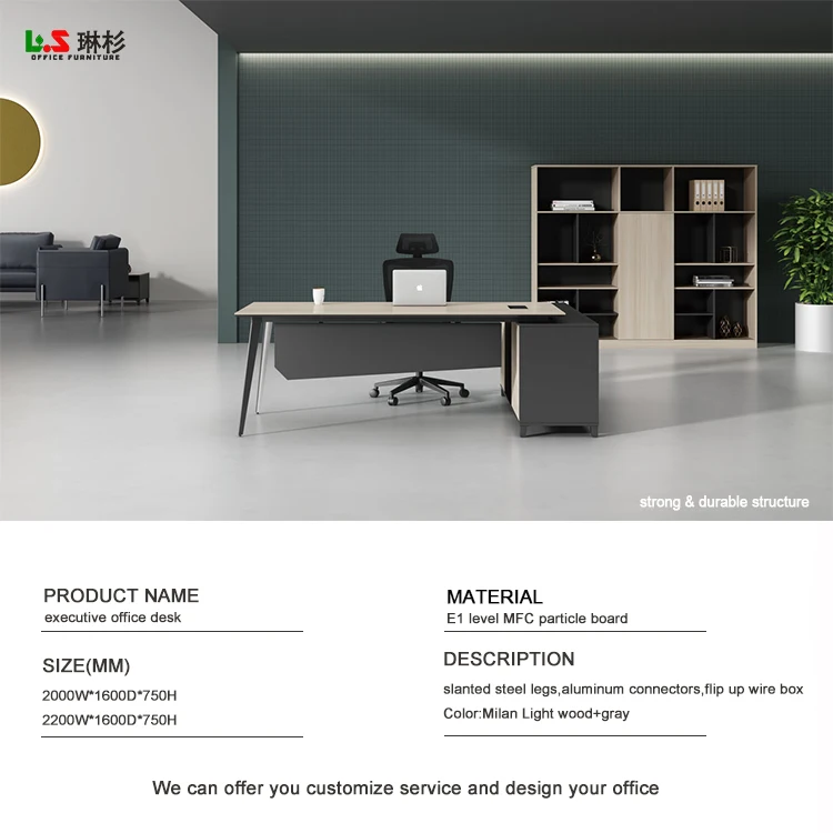 cheap wholesale MFC wood executive manager computer table home office desk