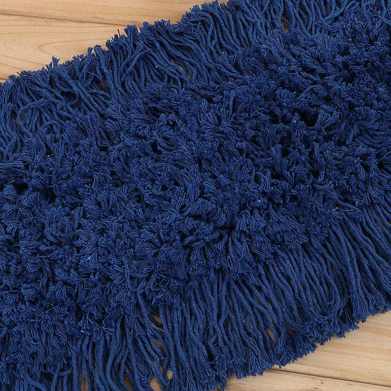 Wholesale 60cm thick twill polyester large area floor cleaning dust mop replaceable cotton flat mop head refill
