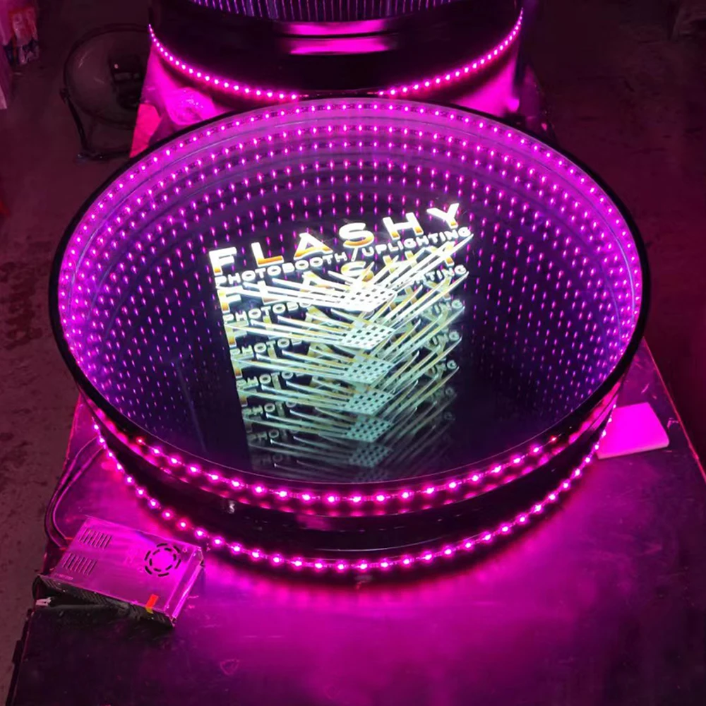 2023 New Design Tempered Glass Led Automatic 360 Degree Photo Booth Rotating Camera With Rgb Light Photo Booth 360 Photobooth