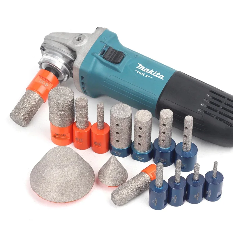 M14 Thread Vacuum Brazed Diamond Dry Finger Chamfer Bit For Tile Marble Ceramic Granite