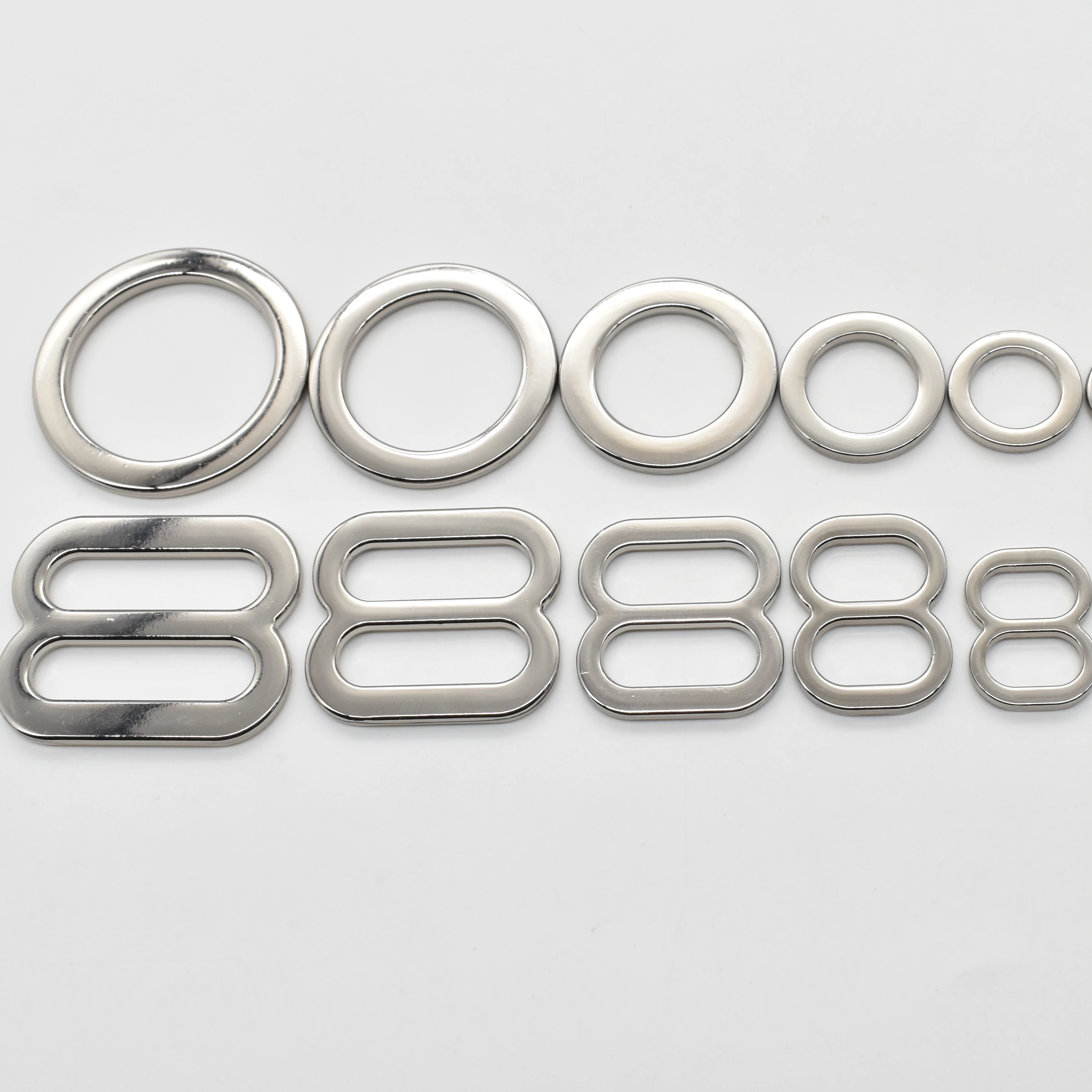 Multiple Sizes O-shaped 8 Ring Shape G Buckles Metal Swimwear Accessories For Luxury Swimsuit/Bra/Beach Bikini