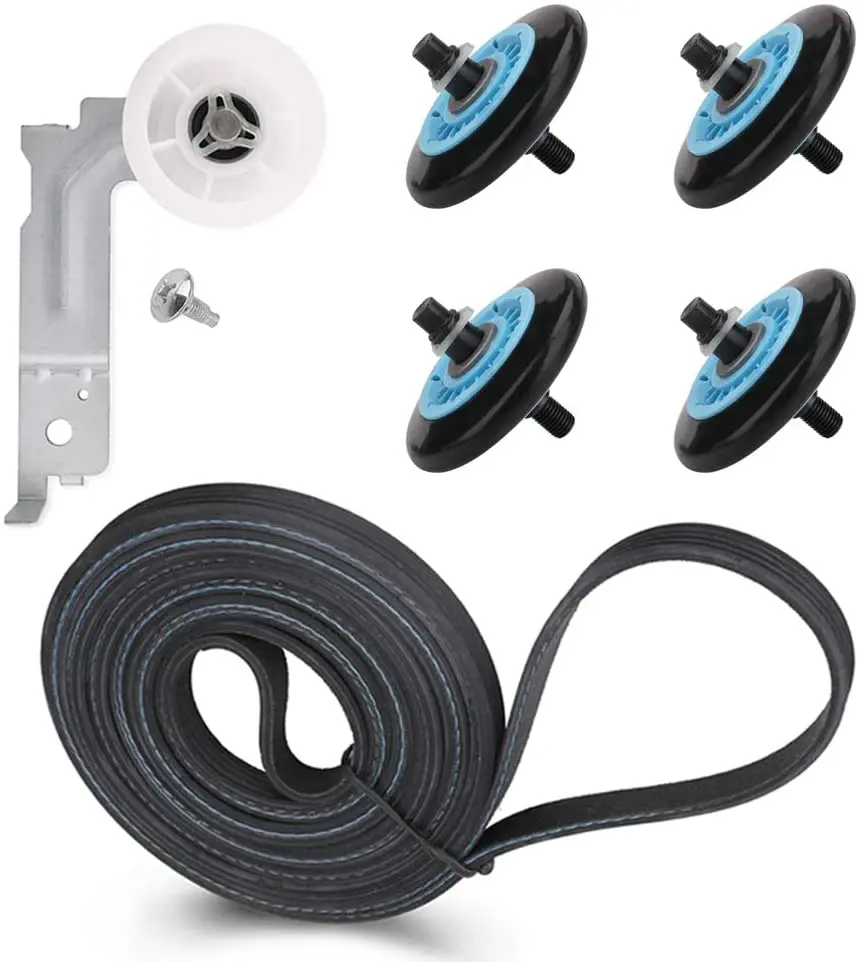 Сушильная машина Ремкомплект для Samsung сушилки включает в себя DC97-16782A барабанный ролик DC93-00634A Натяжной шкиф с 6602-001655 заменить ремень