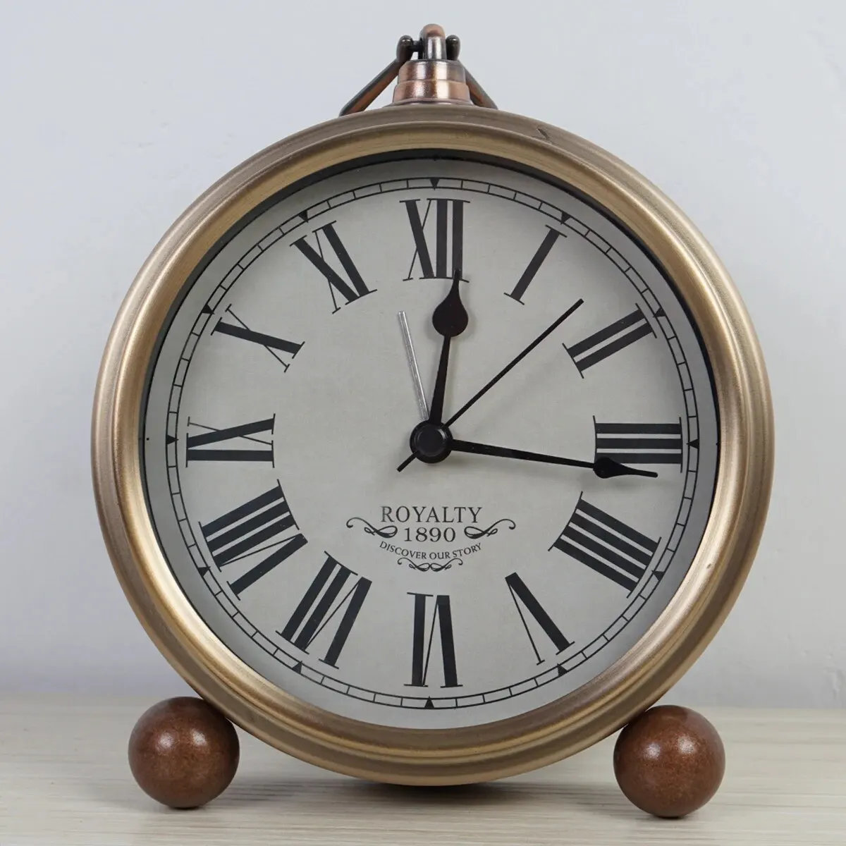 Iron Alarm Clock with Night Light - American Creative Electronic Clock for Home Decor and Back to School