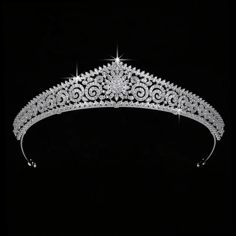 Casting Hair Jewelry Wedding Tiara Classic  Bridal Hair Accessories Anniversary Women Crowns HG0036 Corona Princesa
