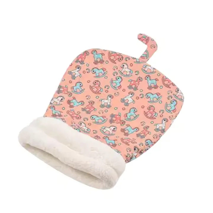 2024 Fine Era Wholesale  Cat Cave Floral Pattern Winter Warm Pet Nest Breathable Fiber Bed for Dogs Custom Packing