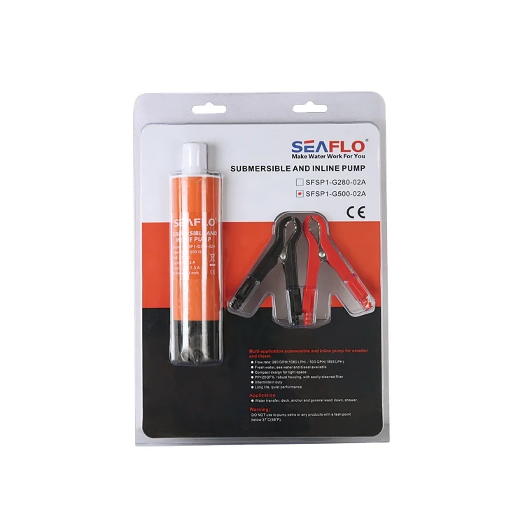 SEAFLO 12V DC High Head Low Flow Submersible Inline Oil Horizontal Centrifugal Pump