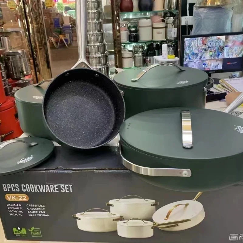 Best selling 8pcs Home Use Pots And Pans Non-Stick Cookware Set New Arrival Hot Selling Pot Set Cookware Set Cooking