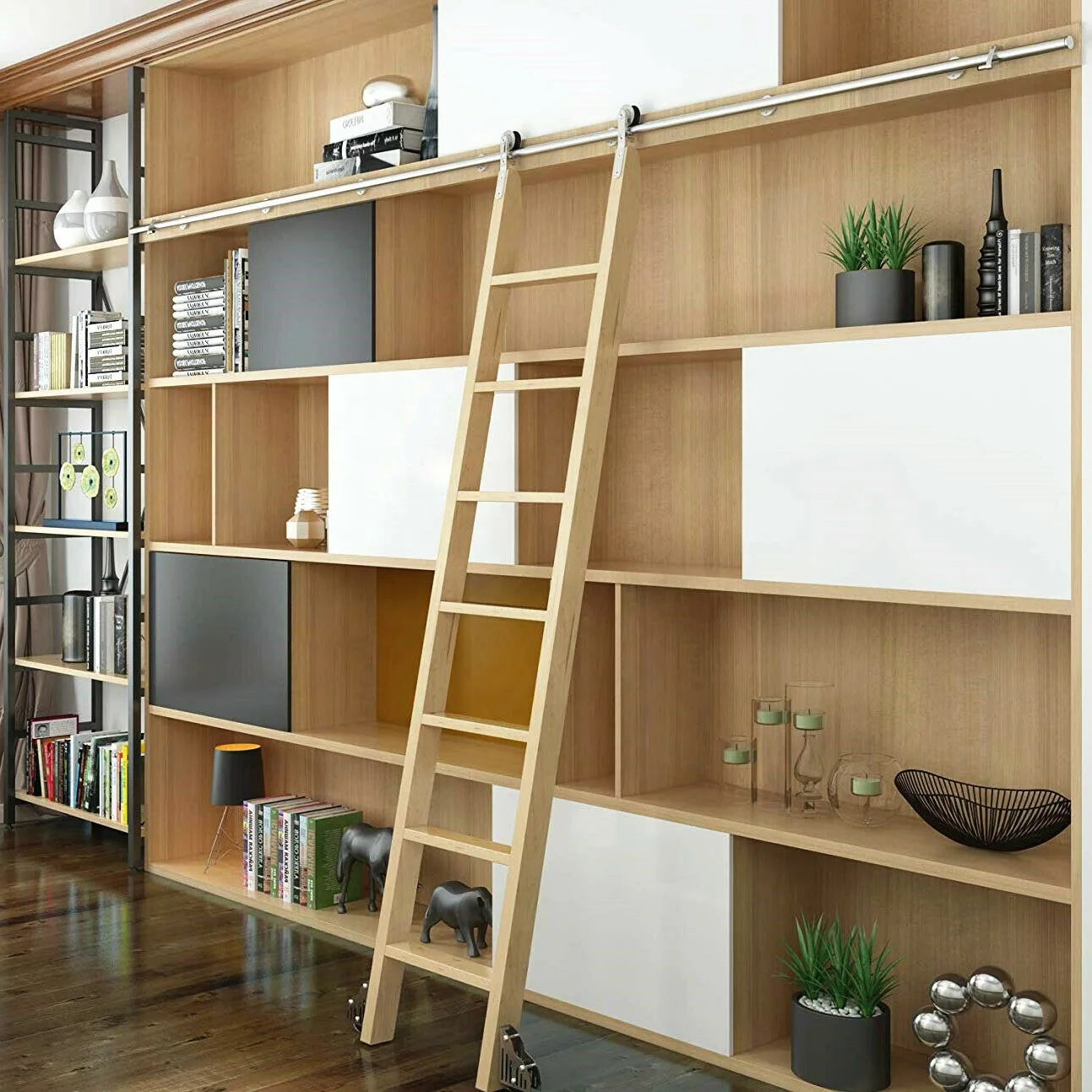 Stainless Steel Sliding Library Ladder Sliding Hardware SS304 Rolling Ladder Kit