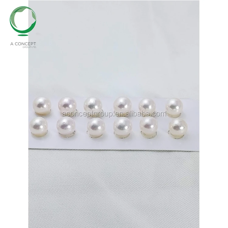 2020 Factory Price 8MM White Colour Near Round Drop Shape Loose Akoya