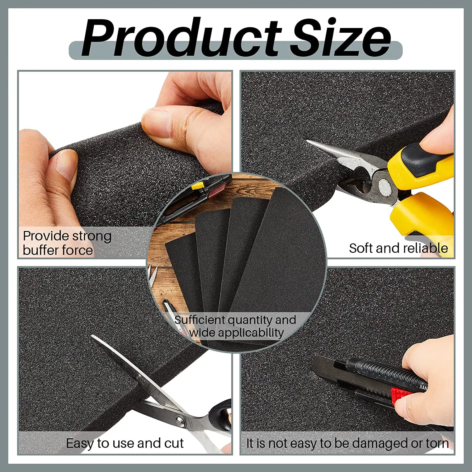 YOIWEI Eco-Friendly Polyethylene Foam Sheet Protective Sponge Padding for Case Packing Toolbox Storage Crafts