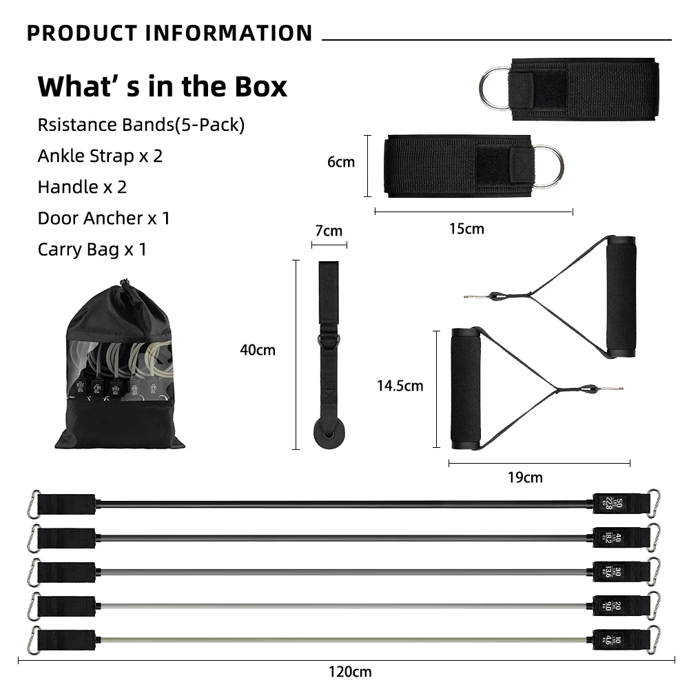 GEDENG Latex Tube For Arms Pull-Up Band Resistance Loop Bands With Protective Sleeves Handle Nylon Resistance Bands