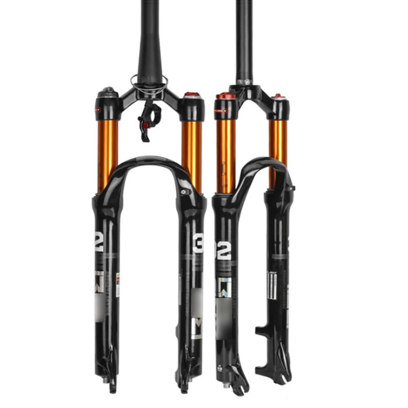 Запчасти для велосипеда, передняя вилка, пневматическая подвеска 26/27, 5/29 дюйма, плечевое управление/дистанционное управление, Велосипедная вилка на толстых покрышках