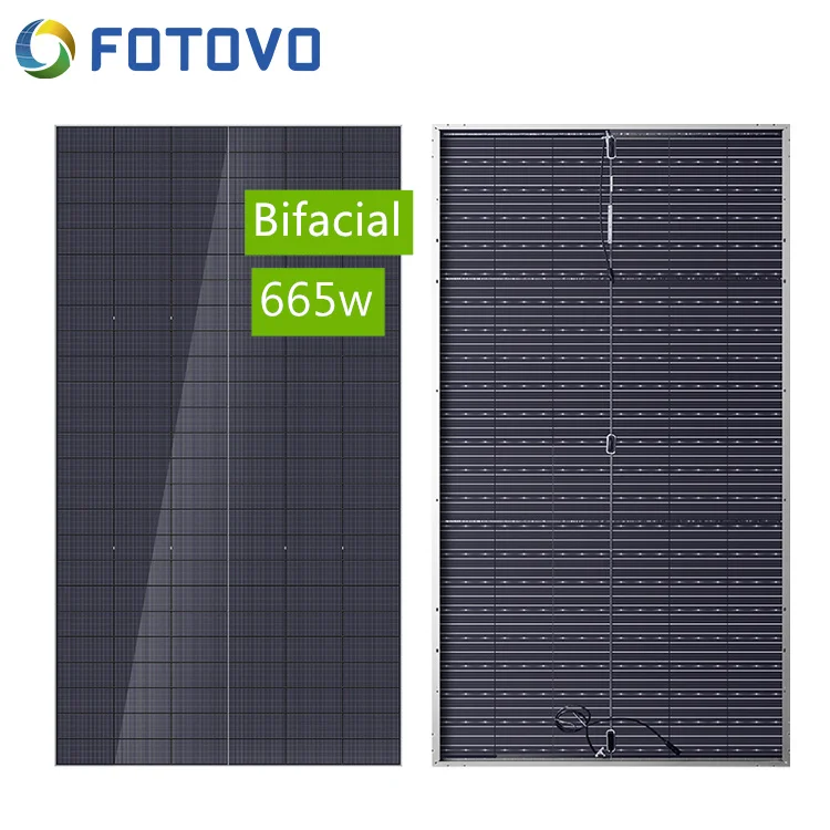 FTOVO 665w Bifacial  half cell  Shingled Monocrystalline  half cell solar panel Passed mechanical load test at 5400 pa front