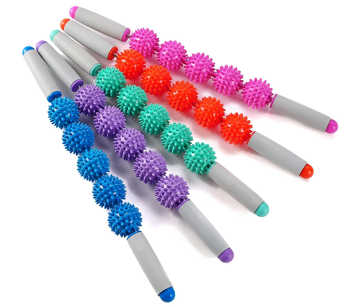 Cheap colorful home body muscle yoga handheld massage roller stick for relaxation