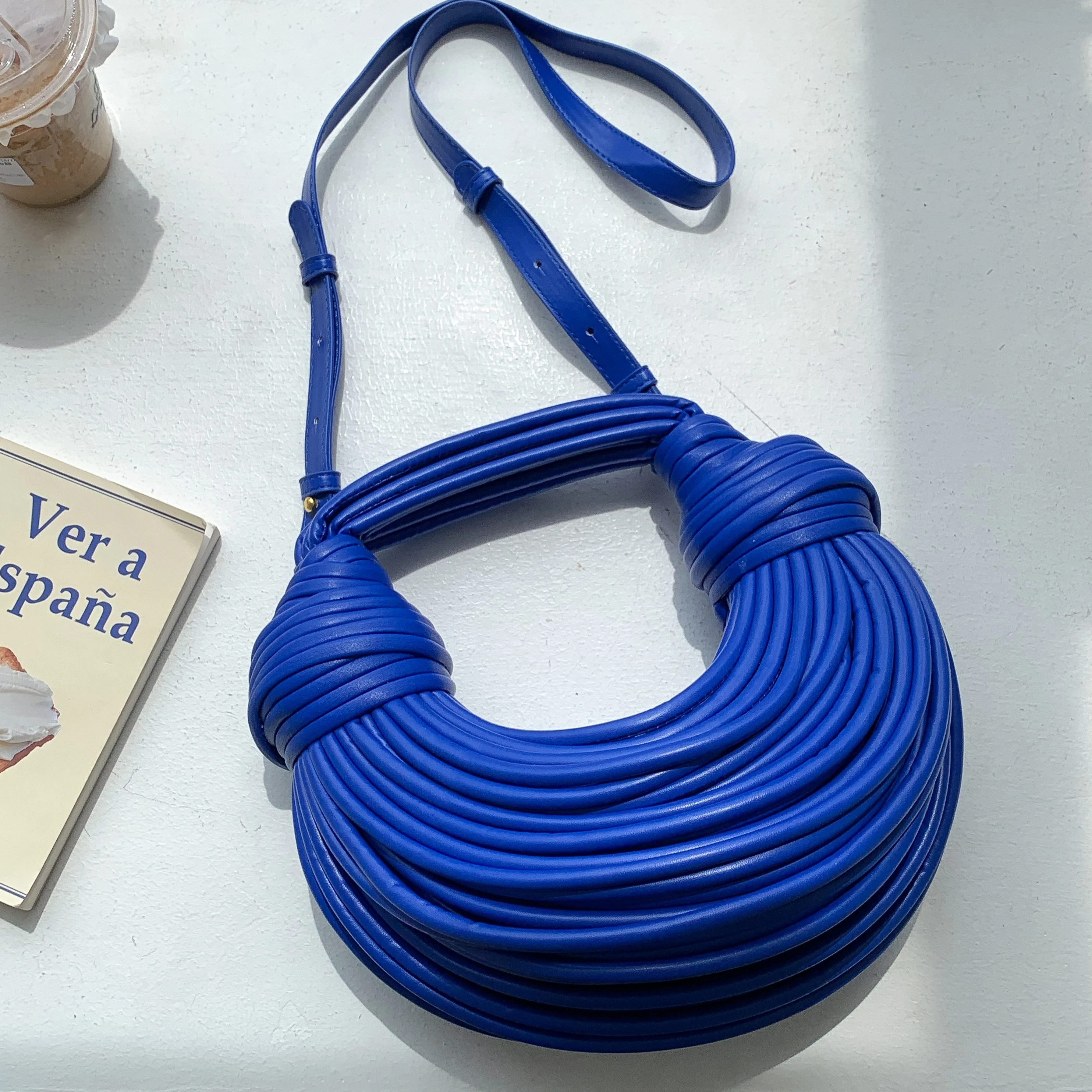 Handmade Designer 2024 new personalized Hobo Knot unique woven clutch handbag Croissant Bag for women